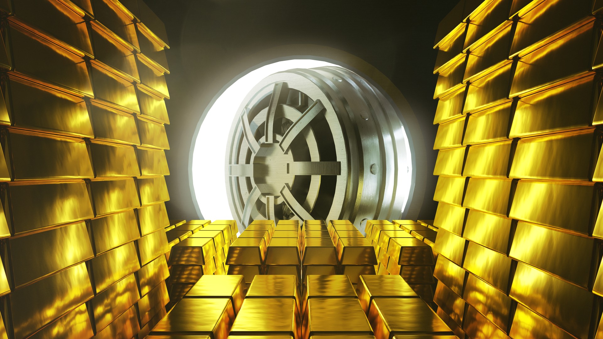 Ingot Gold in Banking Box